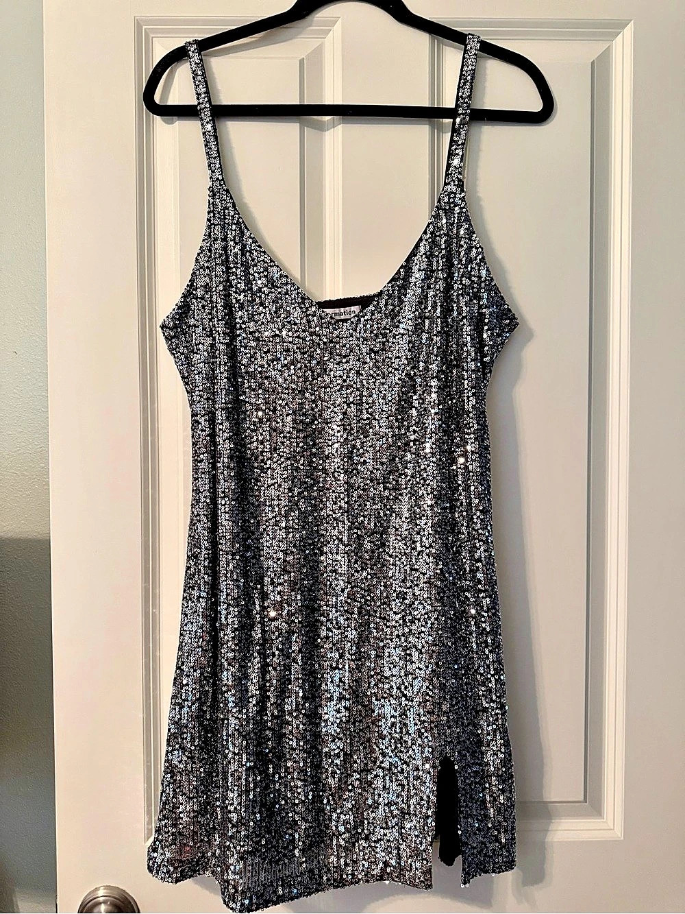 Reformation sequin mini dress